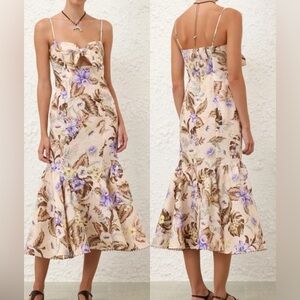 Zimmermann COCO TIE FRONT MIDI DRESS